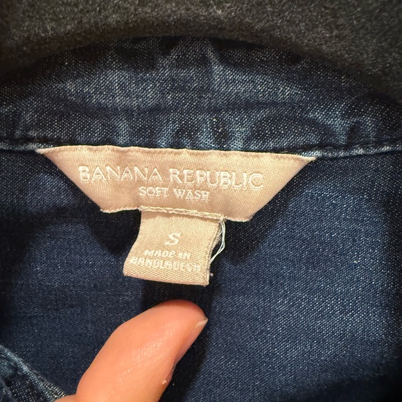 Banana Republic Dark Blue Button-Down Shirt - Picture 3 of 4